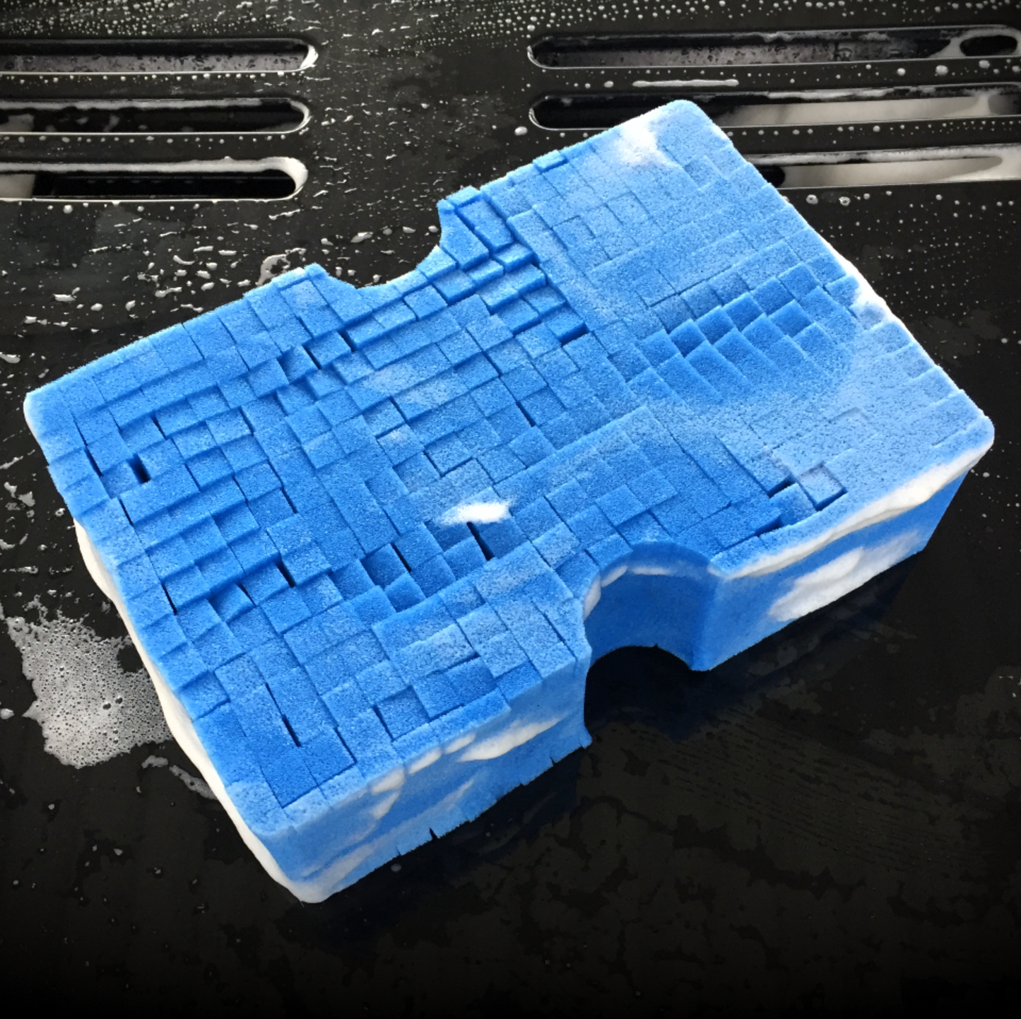 Sudz Budz® Premium Jumbo Foam Grid Car Wash Sponge 1pc | Anti-Marring Sponge for Soap and Rinseless Washing | Cross-Cut, Easy Grip, Large Sponge | Durable, Soft, Scratch-Free Car Cleaning and Detailing