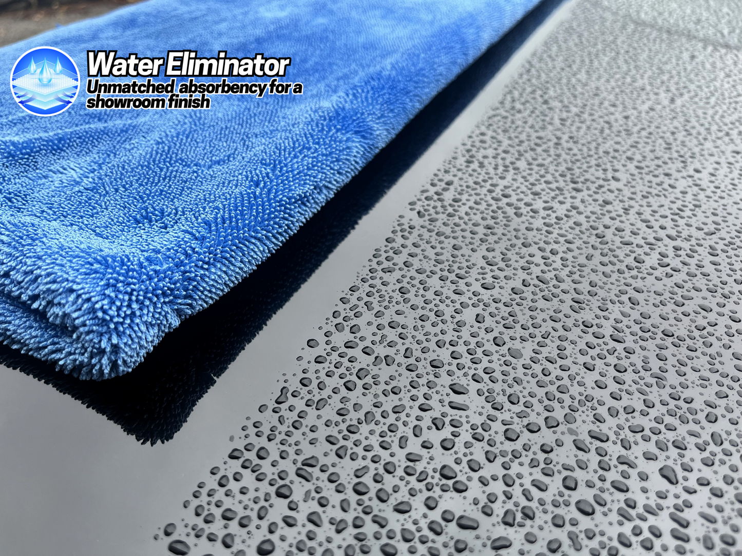 Sudz Budz® Premium Twisted Loop Microfibre Car Drying Towel XXL 1200GSM | 90 x 60cm Fast Streak-Free Drying, Ultra-Soft, Super Absorbent Cleaning Cloth | Thick, Dual-Sided, Edgeless, No Scratch Towel